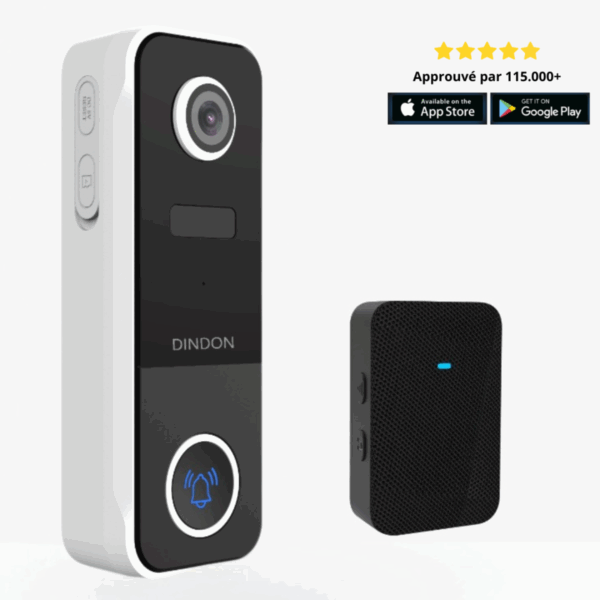Sonnette Vidéo WiFi intelligente Dindon (Blanc) – Image 3