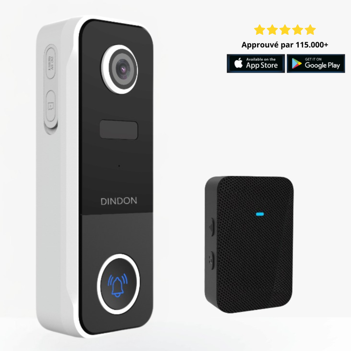 Sonnette Vidéo WiFi intelligente Dindon (Blanc) – Image 3